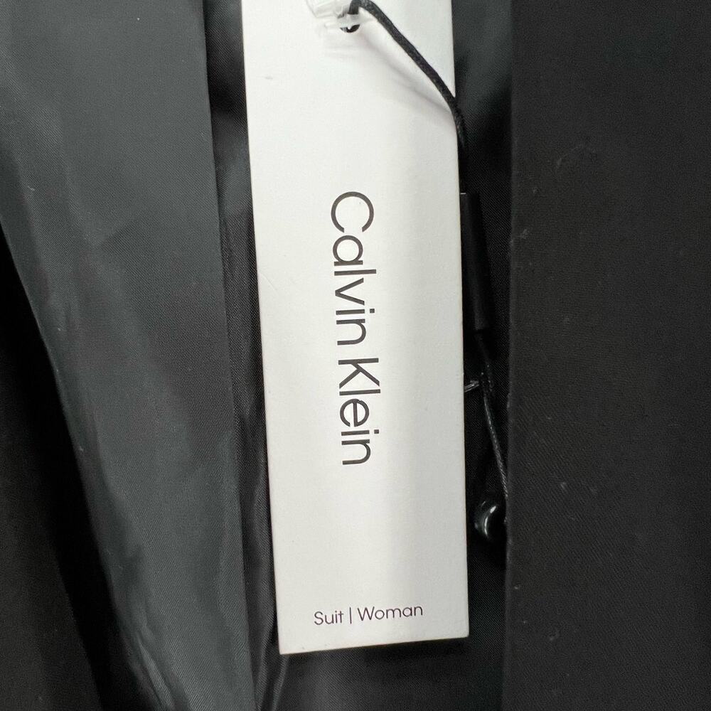 Calvin Klein Blazer Womens 20W Black Open Front Career Work Jacket Plus Size - Picture 15 of 16